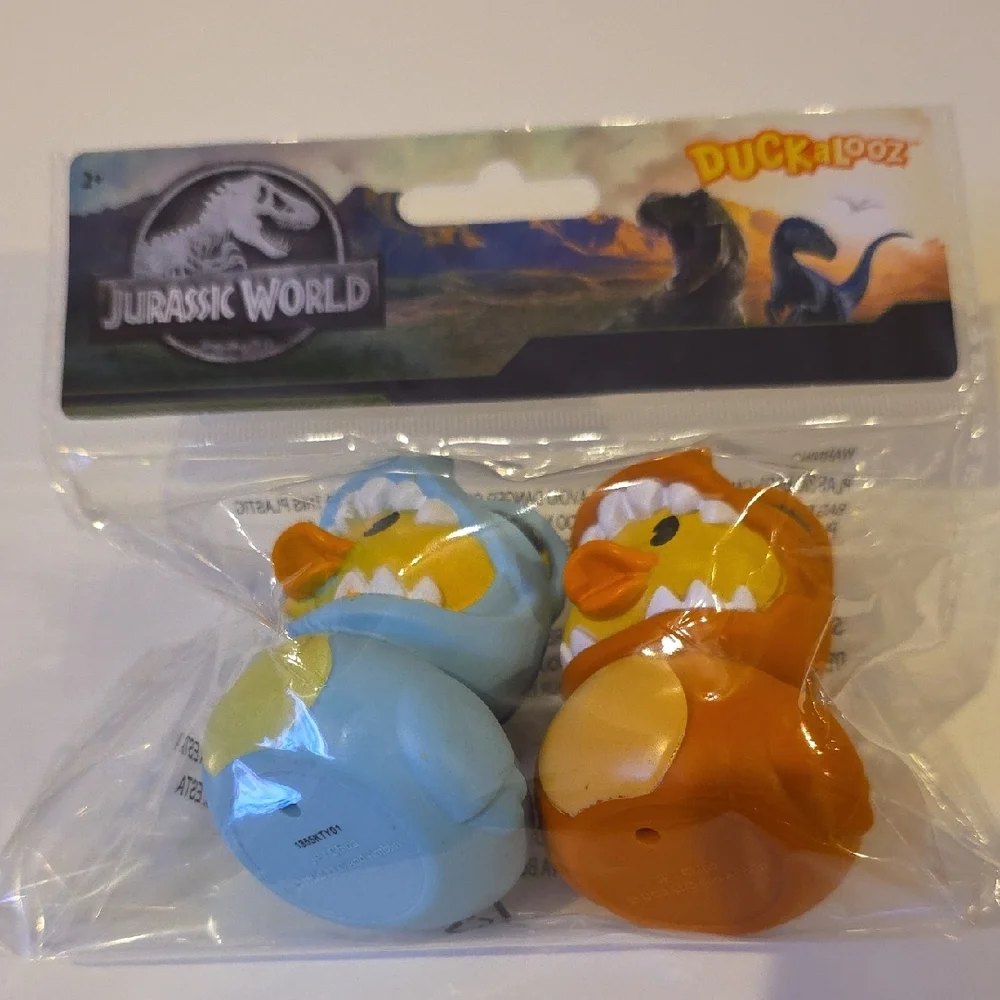 Rubber Ducks Jurassic World Dinosaur Duckalooz Blue and Orange